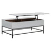 45 Inch Rectangular Mango Wood Coffee Table Lift Top Storage Iron Frame White Black - UPT-229062 UPT-229062