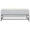 45 Inch Rectangular Mango Wood Coffee Table Lift Top Storage Iron Frame White Black - UPT-229062 UPT-229062