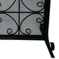 43 Inches 2 Door Iron Fireplace Screen Mesh Design Scrollwork Black By The Urban Port UPT-232048