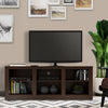 Resa 59 Inch TV Entertainment Center Media Console, 6 Open Compartments, Espresso Brown By The Urban Port