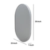 35 Inch Oval Hanging Accent Wall Mirror with Metal Frame Matte Gold By The Urban Port UPT-238454