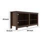 54 Inch Handcrafted Wood TV Media Entertainment Console 4 Open Compartments Espresso Brown By The Urban Port UPT-242344