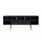 63 Inch TV Entertainment Media console with Drop Down Cabinet Black Brown By The Urban Port UPT-262092