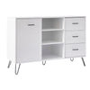 Exie 49 Inch Sideboard Buffet Console Cabinet with 3 Drawers White By The Urban Port UPT-262096