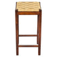 Mango Wood Barstool with Rope Weaved Seat Brown By The Urban Port UPT-262413