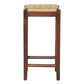 Mango Wood Barstool with Rope Weaved Seat Brown By The Urban Port UPT-262413