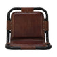 31 Inch Bar Height Chair Genuine Leather Upholstery Metal Frame Brown Black By The Urban Port UPT-263783