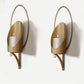 22 Inch Wall Sconce Candle Holder Modern Tulip Shape Set of 2 Matte Gold Frame By The Urban Port UPT-270040