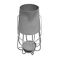 Ambient 12 Inch Vintage Style Iron Candle Stand Lantern Sleek Curved Handle Metallic Silver By The Urban Port UPT-271311