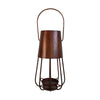 Ambient 12 Inch Vintage Style Iron Candle Stand Lantern Sleek Curved Handle By The Urban Port UPT-271312