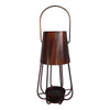 Ambient 12 Inch Vintage Style Iron Candle Stand Lantern Sleek Curved Handle By The Urban Port UPT-271312