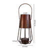 Ambient 12 Inch Vintage Style Iron Candle Stand Lantern Sleek Curved Handle By The Urban Port UPT-271312