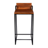 35 Inch Industrial Style Acacia Wood Barstool with Metal Frame Brown and Black By The Urban Port UPT-272013