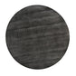 Tali 37 Inch Handcrafted Round Coffee Table 2 Tier Charcoal Gray Acacia Wood Sleek Gold Metal Legs By The Urban Port UPT-272890