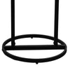 Beri 18 Inch Side End Table Round White Natural Marble Top Classic Slim Black Iron Frame - The Urban Port UPT-273465