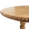 21 Inch Side End Table Round Top Stacked Ball Post Natural Brown Mango Wood - The Urban Port UPT-277205