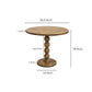 21 Inch Side End Table Round Top Stacked Ball Post Natural Brown Mango Wood - The Urban Port UPT-277205