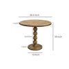 21 Inch Side End Table Round Top Stacked Ball Post Natural Brown Mango Wood - The Urban Port UPT-277205