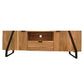 Aza 59 Inch Handcrafted TV Console with Drawer Natural Brown Acacia Wood Cabinet - The Urban Port UPT-277208