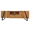 Aza 59 Inch Handcrafted TV Console with Drawer Natural Brown Acacia Wood Cabinet - The Urban Port UPT-277208