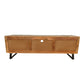 Aza 59 Inch Handcrafted TV Console with Drawer Natural Brown Acacia Wood Cabinet - The Urban Port UPT-277208