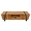 Aza 59 Inch Handcrafted TV Console with Drawer Natural Brown Acacia Wood Cabinet - The Urban Port UPT-277208