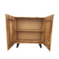 Aza Handcrafted 35 Inch Cabinet Natural Brown Acacia Wood with Angled Black Iron Legs - The Urban Port UPT-277209