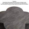 36 Inch Artisanal Classic Coffee Table Clover Leaf Drum Shaped Mango Wood Frame Gray By The Urban Port UPT-293346