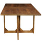 62 Inch Rectangular Dining Table Handcrafted Natural Mango Wood with Magnetic Catchers By The Urban Port UPT-294094