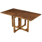 62 Inch Rectangular Dining Table Handcrafted Natural Mango Wood with Magnetic Catchers By The Urban Port UPT-294094