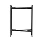 15 Inch Modern Side End Table Metal Round Tray Top Foldable Legs Black The Urban Port UPT-295808