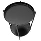 15 Inch Modern Side End Table Metal Round Tray Top Foldable Legs Black The Urban Port UPT-295808