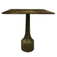 18 Inch Side End Table Decorative Fluted Base Square Top Antique Brass Finish The Urban Port UPT-298836