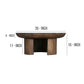 35 Inch Coffee Table Handcrafted Round Mango Wood Top Modern Curved Tripod Legs Walnut Brown The Urban Port UPT-299123