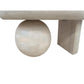 38 Inch Coffee Table Oblong Mango Wood Top with a Modern Ball Leg Washed White The Urban Port UPT-299124