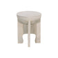 Tomas 20 Inch Side End Table Mango Wood Drum Top Classic Washed White The Urban Port UPT-299126