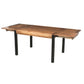 83 Inch Extendable Rectangular Dining Table Handcrafted Mango Wood with Black Iron Legs The Urban Port UPT-299716