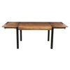 83 Inch Extendable Rectangular Dining Table Handcrafted Mango Wood with Black Iron Legs The Urban Port UPT-299716