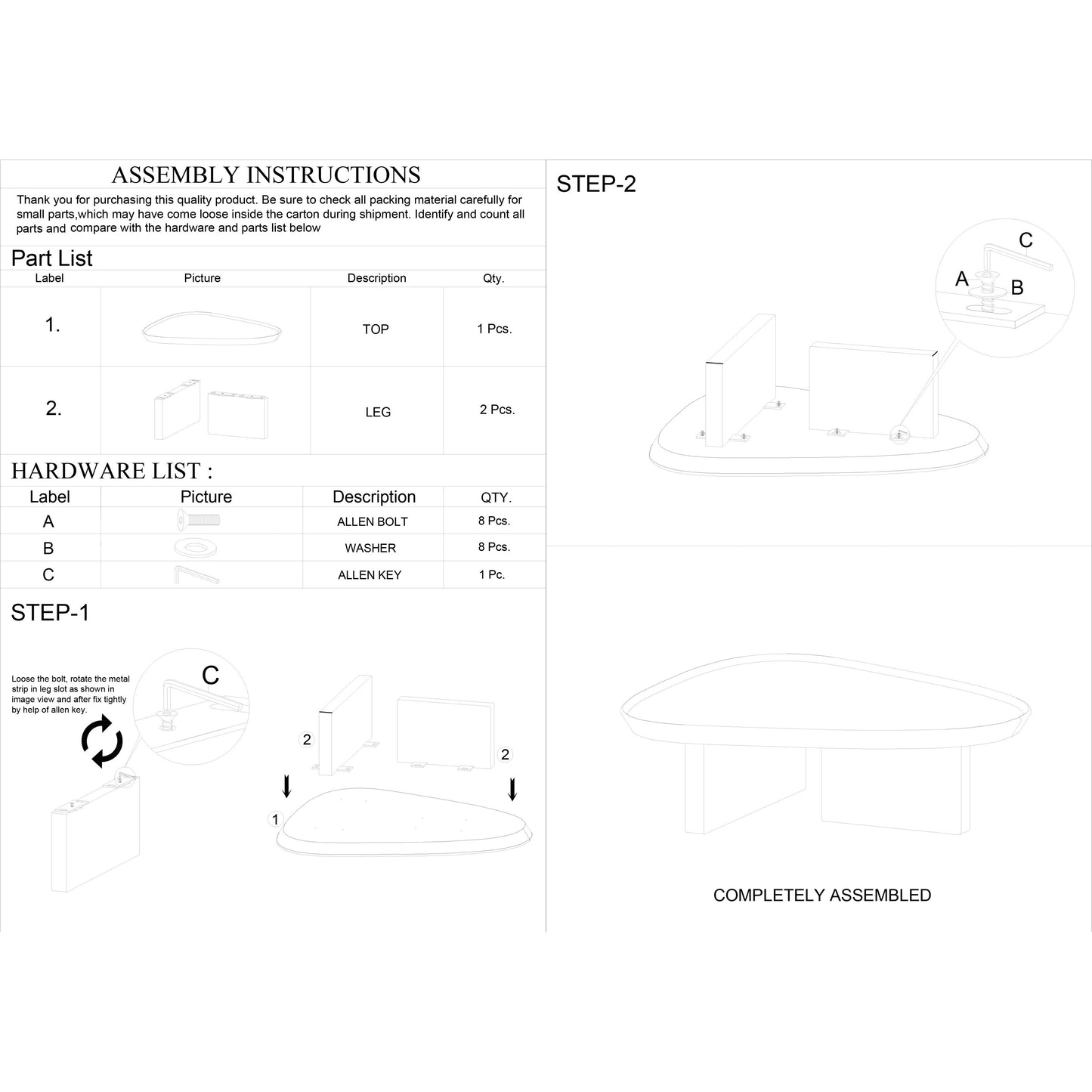 39 Inch Coffee Table Set of 2 Mango Wood Triangular Tray Top Washed White Black The Urban Port UPT-301507