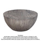 36 Inch Round Coffee Table Handcrafted Drum Shape Mango Wood with Olive Gray Finish The Urban Port UPT-302027