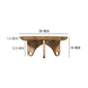 36 Inch Round Coffee Table Handcrafted Grooved Edge Top Natural Brown Mango Wood The Urban Port UPT-302030