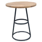 Amelia 20-Inch Side Table - Natural Brown Mango Wood Top Black Iron Base By The Urban Port UPT-310003