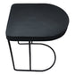 Sleek 25 Inch Modern Side End Table - Semi-Oblong with Open Frame And Hammered Black Finish By The Urban Port UPT-310008