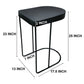 Sleek 25 Inch Modern Side End Table - Semi-Oblong with Open Frame And Hammered Black Finish By The Urban Port UPT-310008