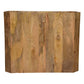 30 Inch Coffee Table Handcrafted Hollow Cube Shape Natural Brown Mango Wood By The Urban Port UPT-310271