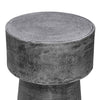 Vintage Accent Side Table 15.5 Inch Round Antique Silver Cast Aluminum Drum Base - The Urban Port UPT-315641