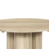 Hazel Coffee Table with 3 Pillar Legs 35.5 Inch Round Top Natural Brown Mango Wood UPT-315765