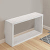 Keli 52 Inch Sofa Console Table Mango Wood Handcrafted Open Frame Rustic Washed White The Urban Port UPT-315989