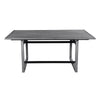 St Tropez Dining Table 72 Inch Rectangular Mango Wood Top with Iron Trestle Base 6 Seater Gray and Black The Urban Port UPT-317653