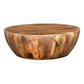 Arthur Mango Wood Coffee Table In Round Shape Dark Brown The Urban Port UPT-32180